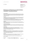 Infoblatt Fasasde- Reinigung-Unterhalt Swisspearl Fassadenprodukte