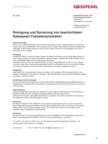 Infoblatt Fassade - Reinigung-Unterhalt Swisspearl Fassadenprodukte