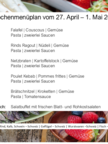 Men&uuml;plan KW 16