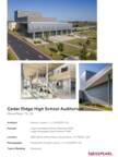 Project Sheet Cedar Ridge High School Auditorium