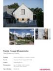 Project Sheet Family House Ohrazenicko