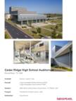 Project Sheet Cedar Ridge High School Auditorium