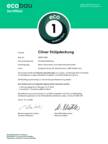 Ecobau Zertifikat Clinar Stülpdeckung 202107.9449