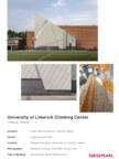 Project Sheet University of Limerick Climbing Wall
