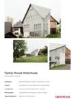 Project Sheet Family House Hinterhueb