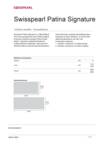 Tehniline infoleht - Swisspearl Patina Signature