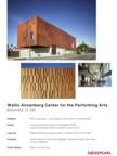 Project Sheet Wallis Annenberg Center for the Performing Arts
