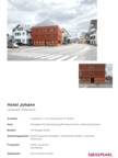Project Sheet Hotel Johann