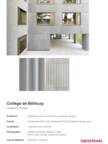 Project Sheet Collège de Béthusy