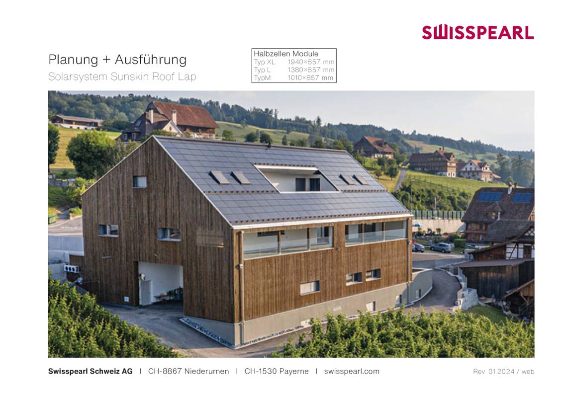 Planung & Ausführung - Solarsystem Sunskin Roof Lap
