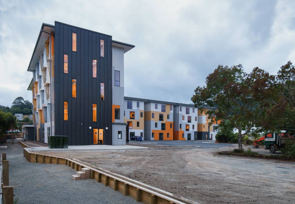 Otago Polytechnic Student Village – färgstarka fasader i Dunedin ...