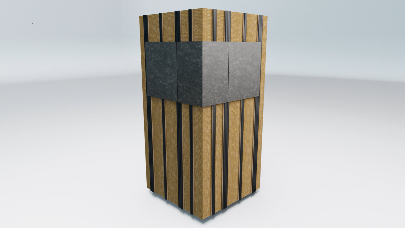 Geschlossene Ecke 90° Standbild sichtbar