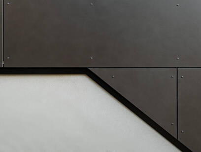 Schwarz eingekleideter Monolith Hydropower Plant, Tosbotn, Norwegen