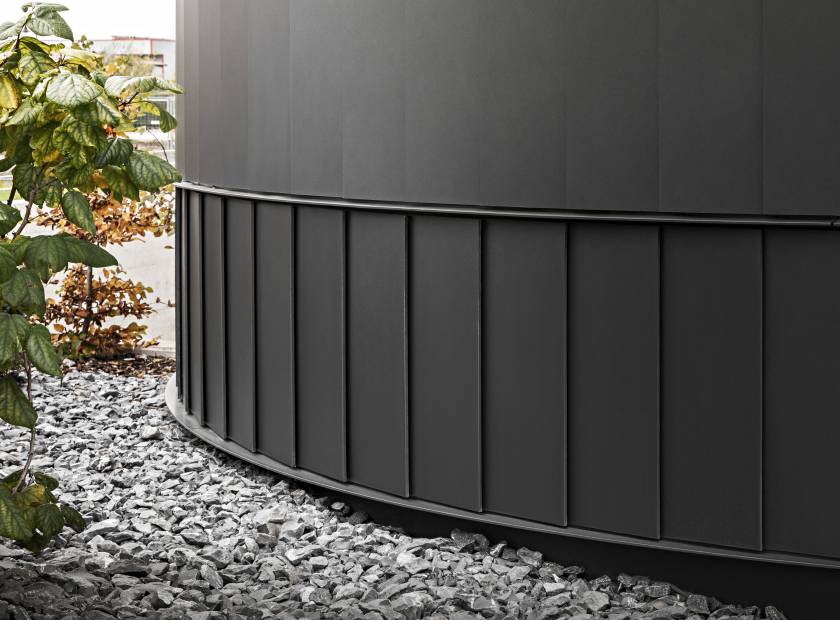 Dark elegance and lightness Bank building, Vouvry, Switzerland
