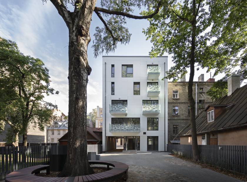 Zusammenspiel von Alt und Neu Office Residential Building, Riga, Lettland