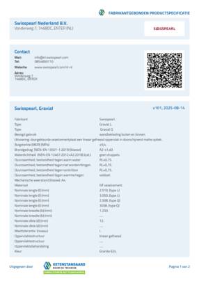 Bestektekst - Swisspearl Gravial