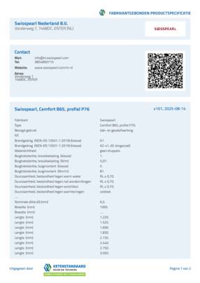 Bestektekst - Swisspearl Cemfort B65