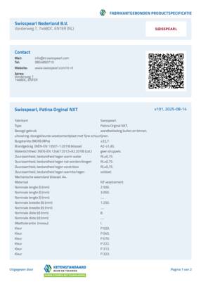 Bestektekst - Swisspearl Patina Original NXT