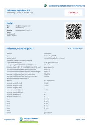 Bestektekst - Swisspearl Patina Rough NXT